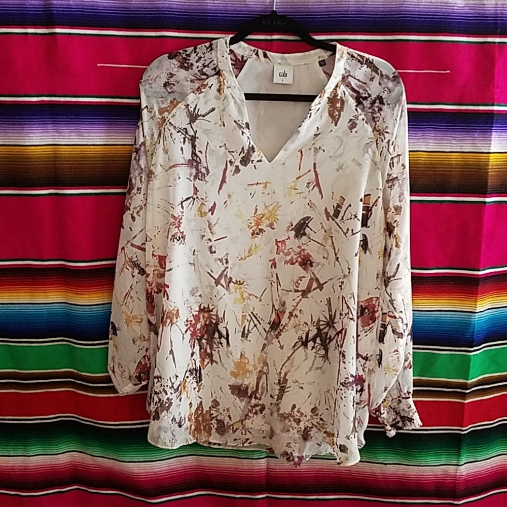 Cabi, snowy woods blouse